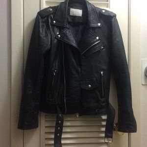 Deadwood recycled leather biker jacket Wildfang